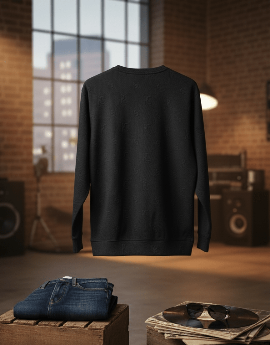 Black Studio Crew Sweatshirt - Cozy and Stylish - TeeHive