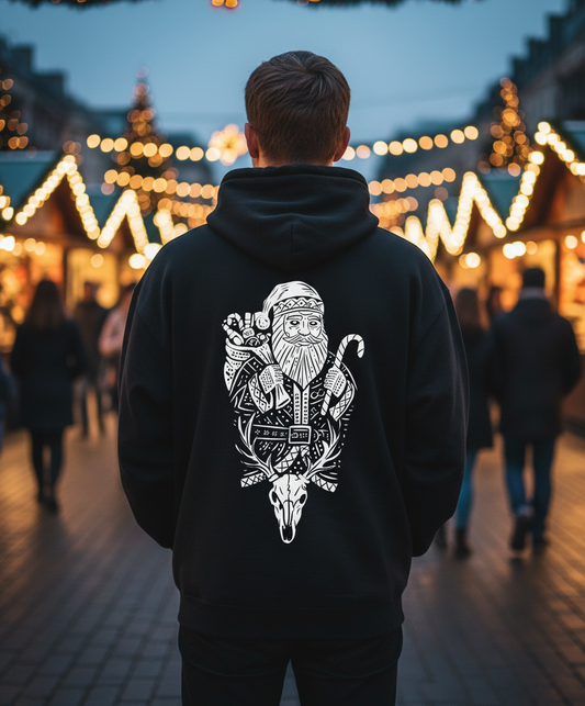 Christmas Santa Hoodie -Whitelined TeeHive
