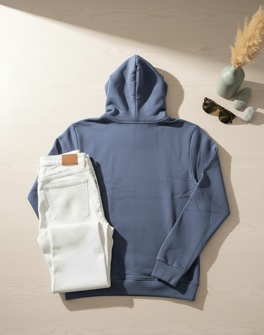 Dusty Blue Hoodie - Essential Comfort - TeeHive