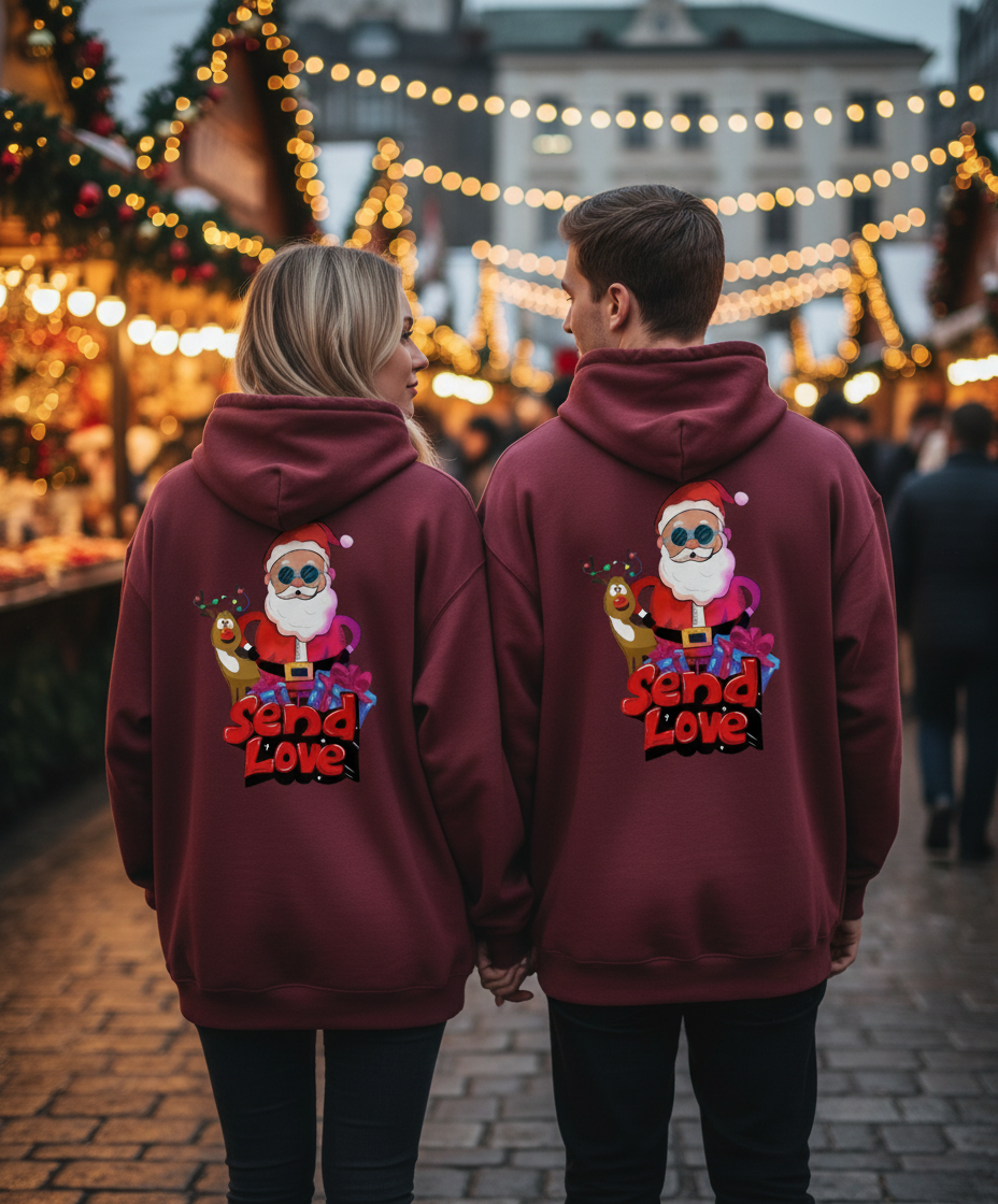 Send Love Christmas Hoodie TeeHive