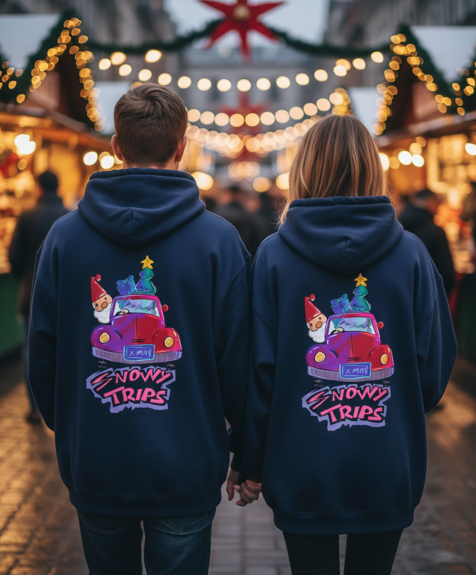 Enjoy Snowy Trips Christmas Hoodie TeeHive