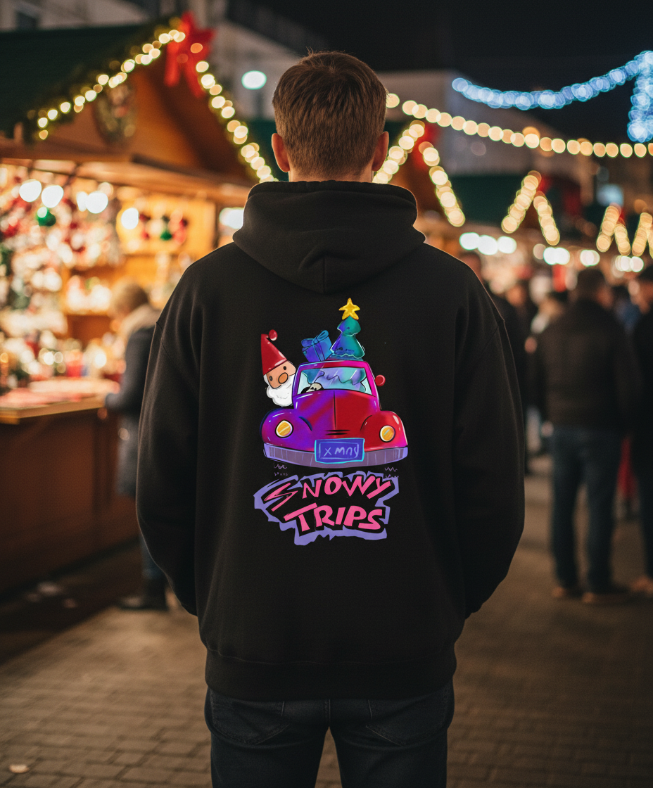 Enjoy Snowy Trips Christmas Hoodie TeeHive