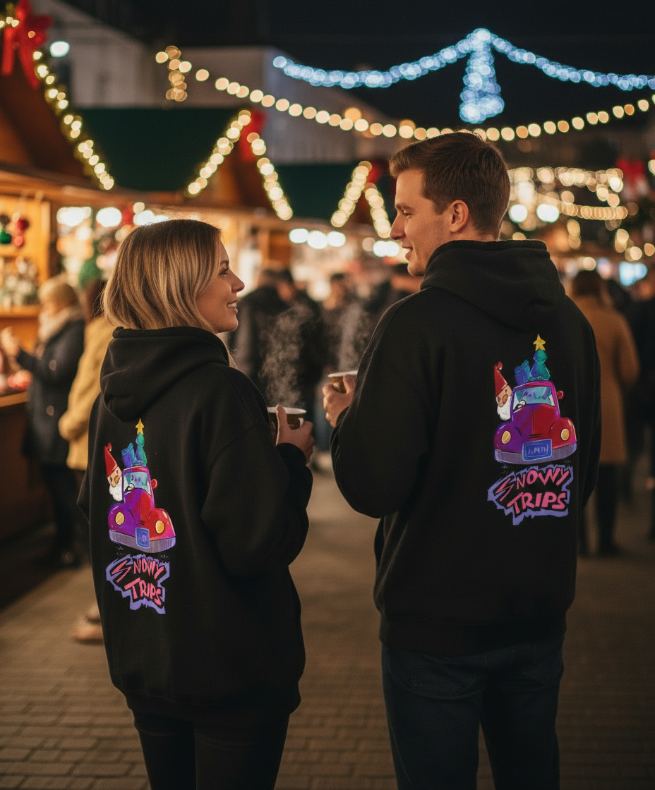Enjoy Snowy Trips Christmas Hoodie TeeHive