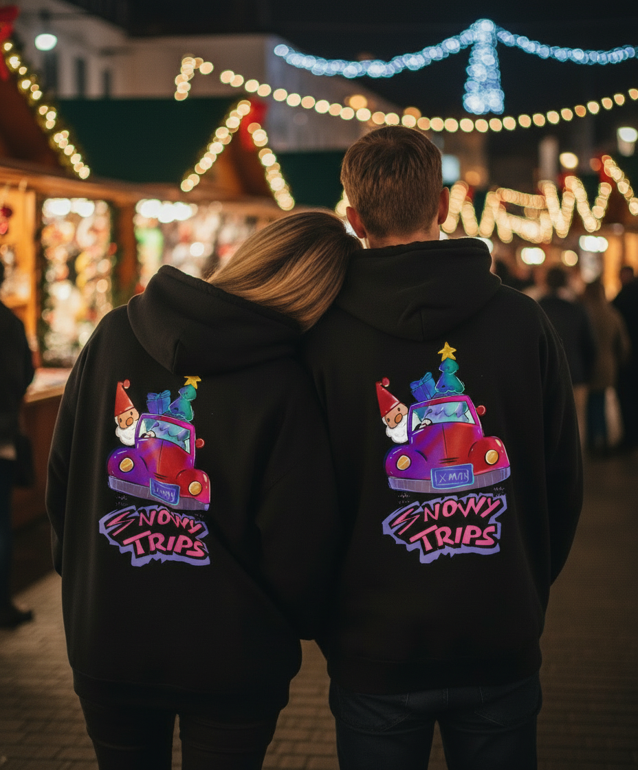 Enjoy Snowy Trips Christmas Hoodie TeeHive