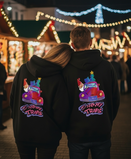 Enjoy Snowy Trips Christmas Hoodie TeeHive