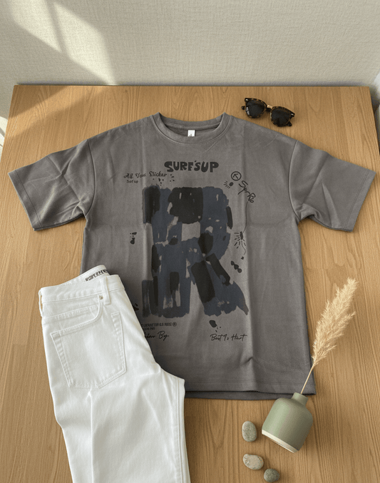 Element Gray Short Sleeve T-Shirt TeeHive casual
