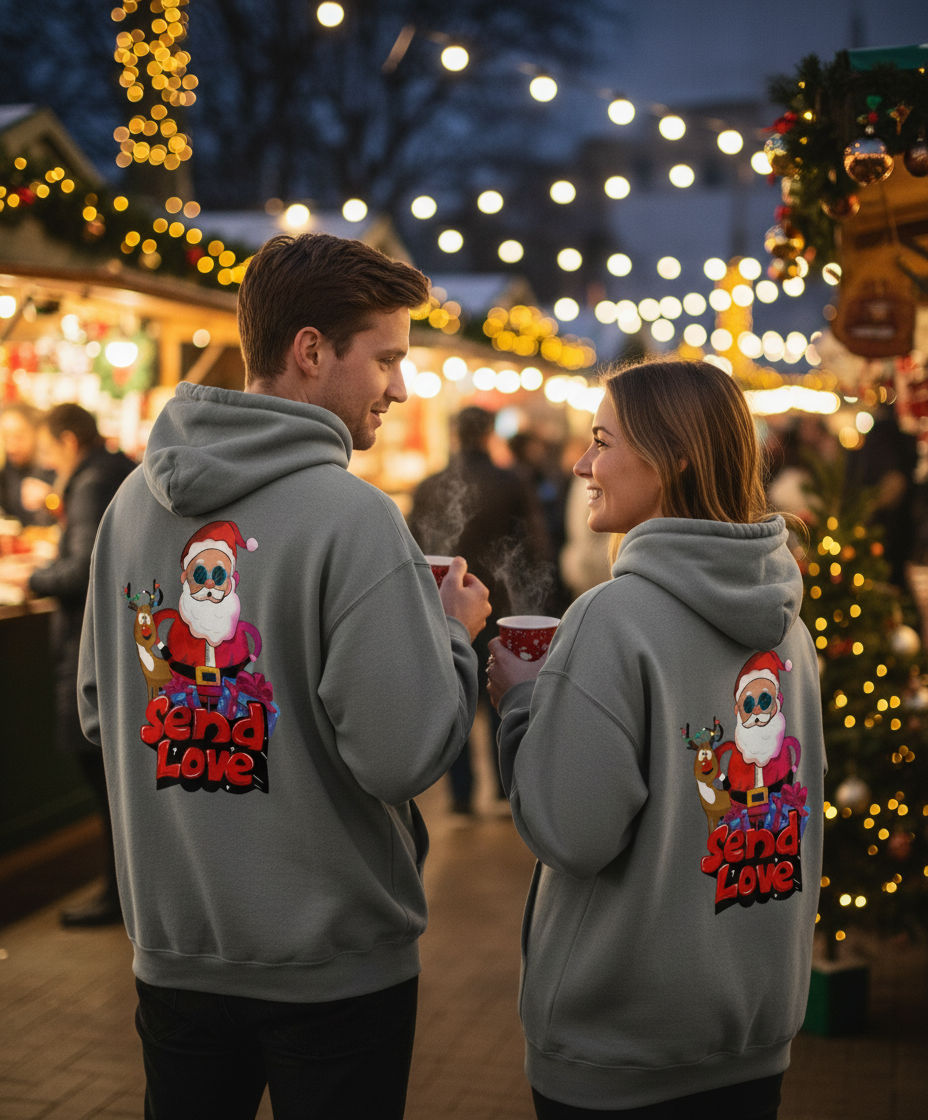 Send Love Christmas Hoodie TeeHive