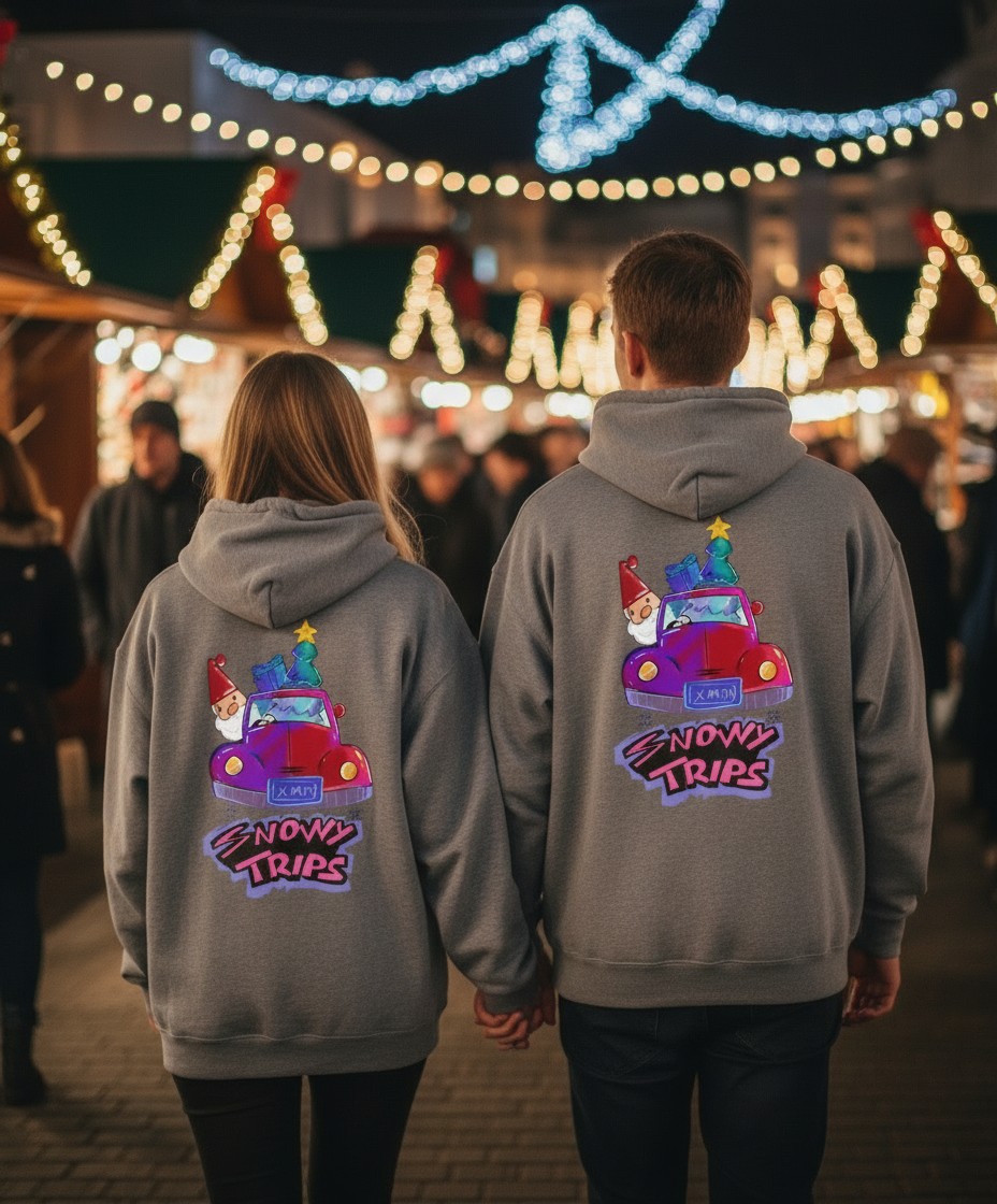 Enjoy Snowy Trips Christmas Hoodie TeeHive