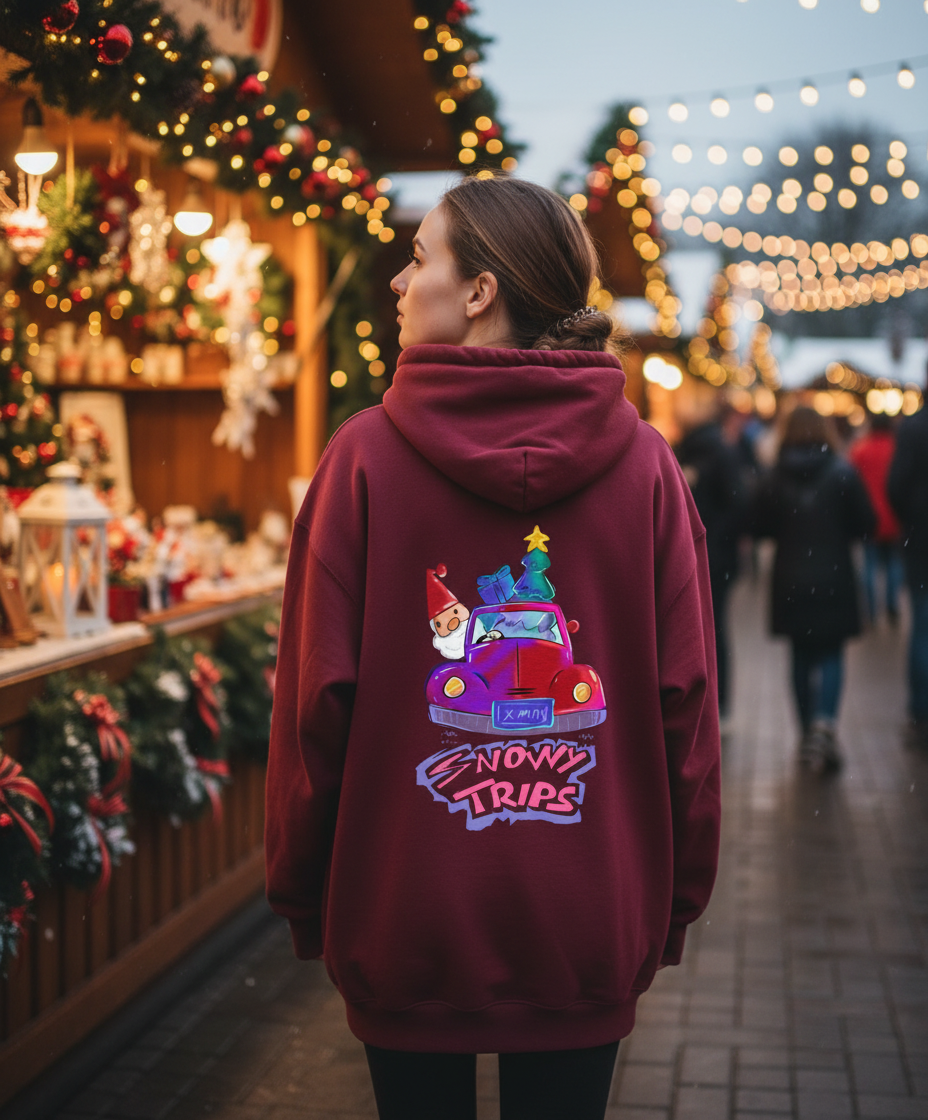 Enjoy Snowy Trips Christmas Hoodie TeeHive