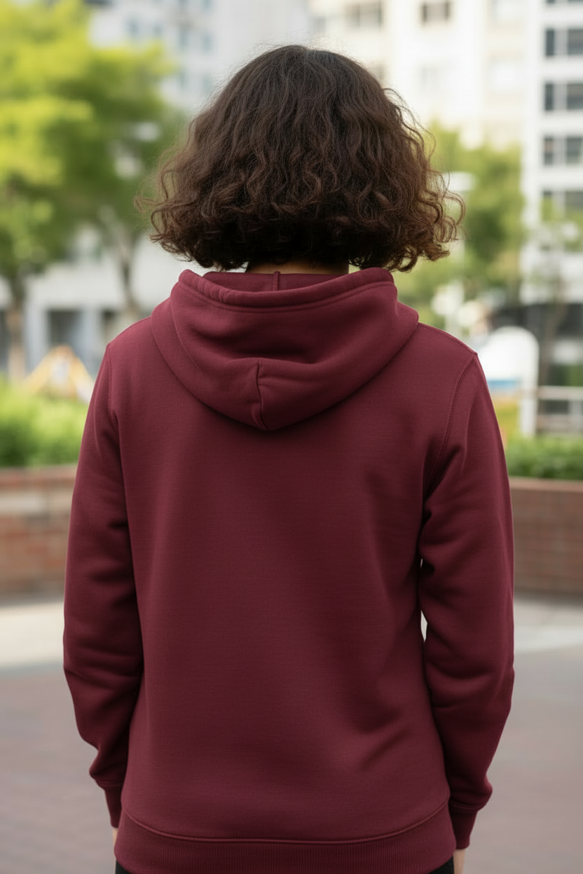 Punch and Toy Printed Hoodie worn by model