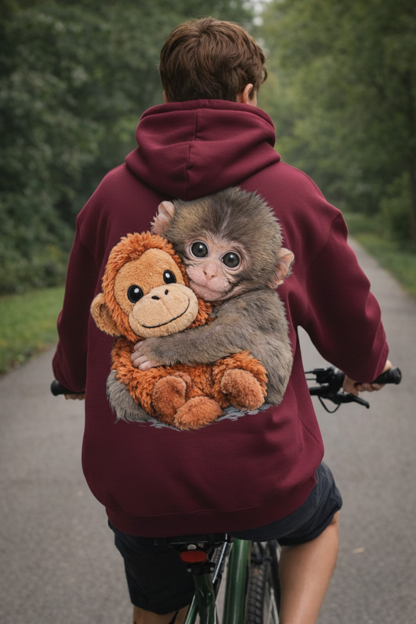  Viral Punch and the Toy Printed Hoodie lifestyle  back