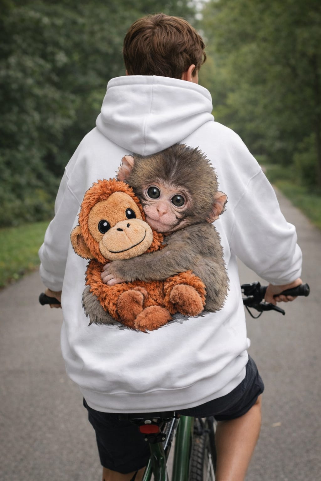 Viral Punch and the Toy Printed Hoodie back view