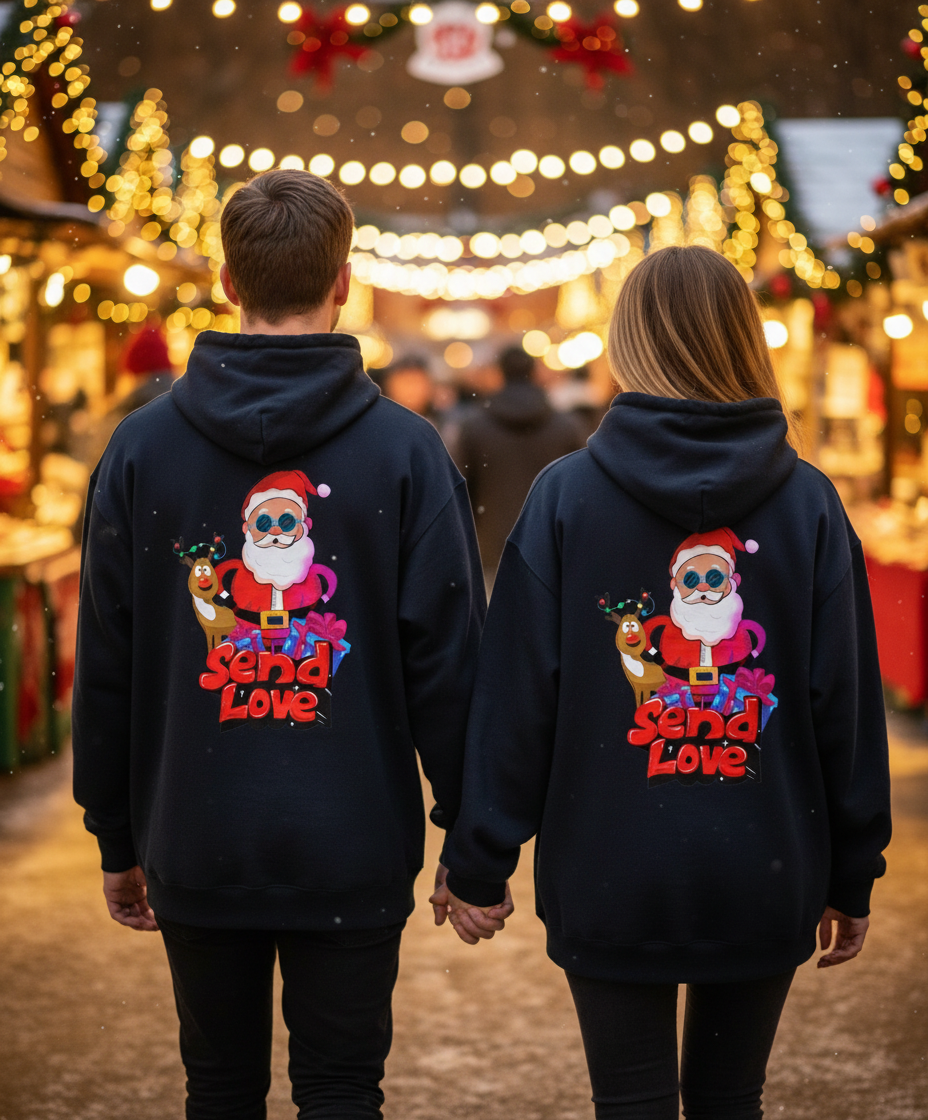 Send Love Christmas Hoodie TeeHive