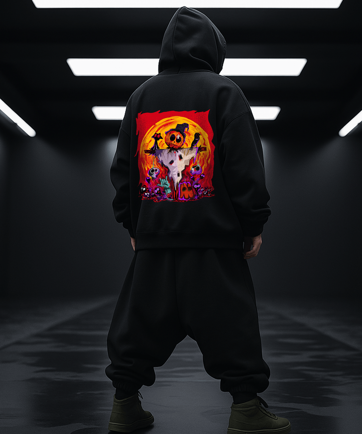 Halloween Pumpkin Patch Statue Hoody - TeeHive