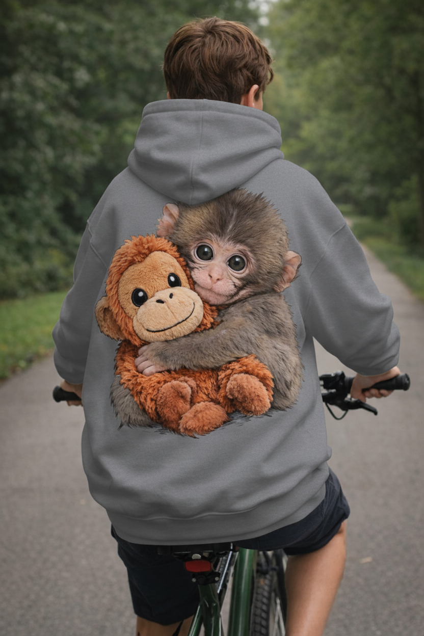 Viral Punch and the Toy Printed Hoodie graphic close‑up