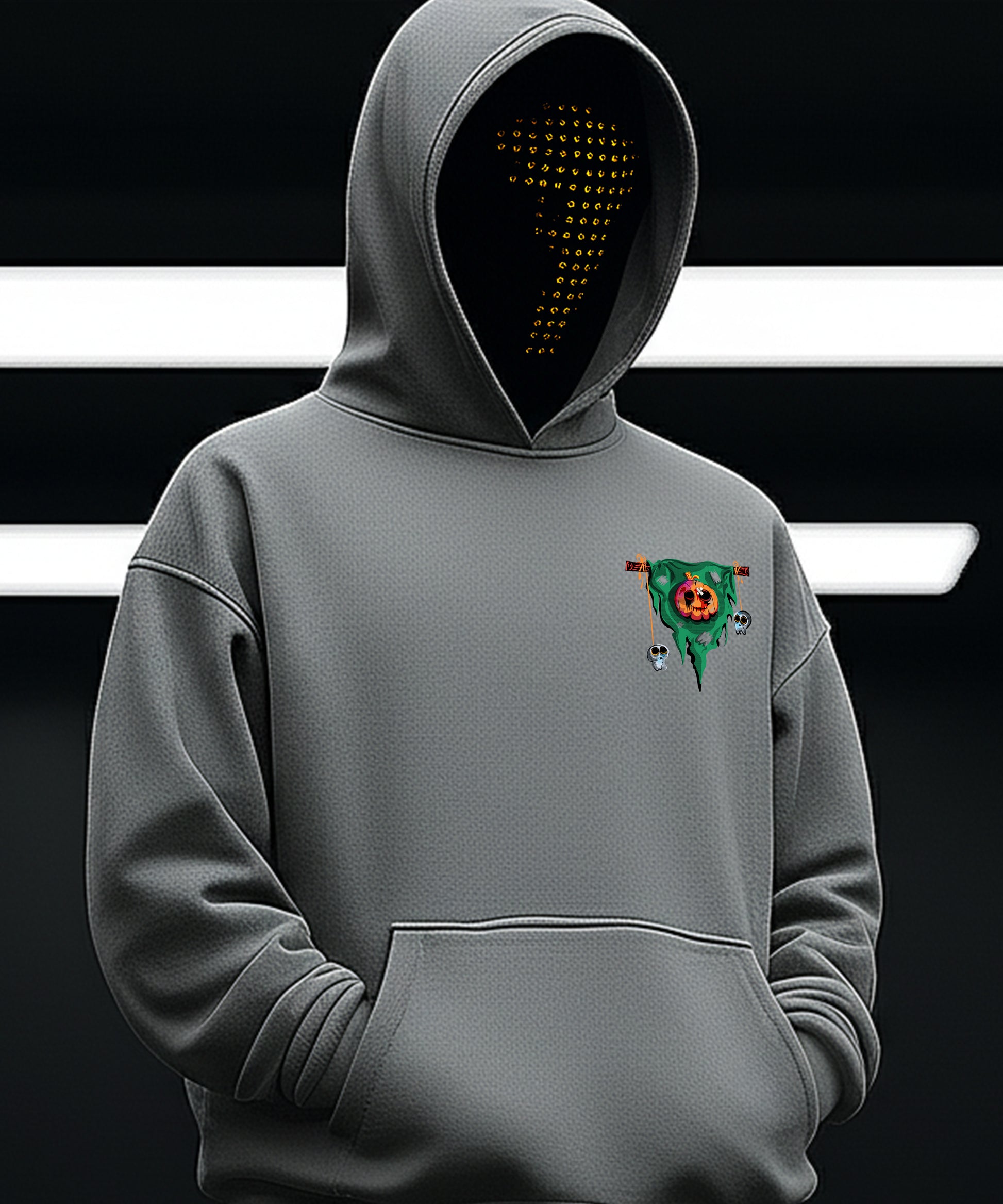 Halloween Pumpkin Patch Statue Hoody - TeeHive