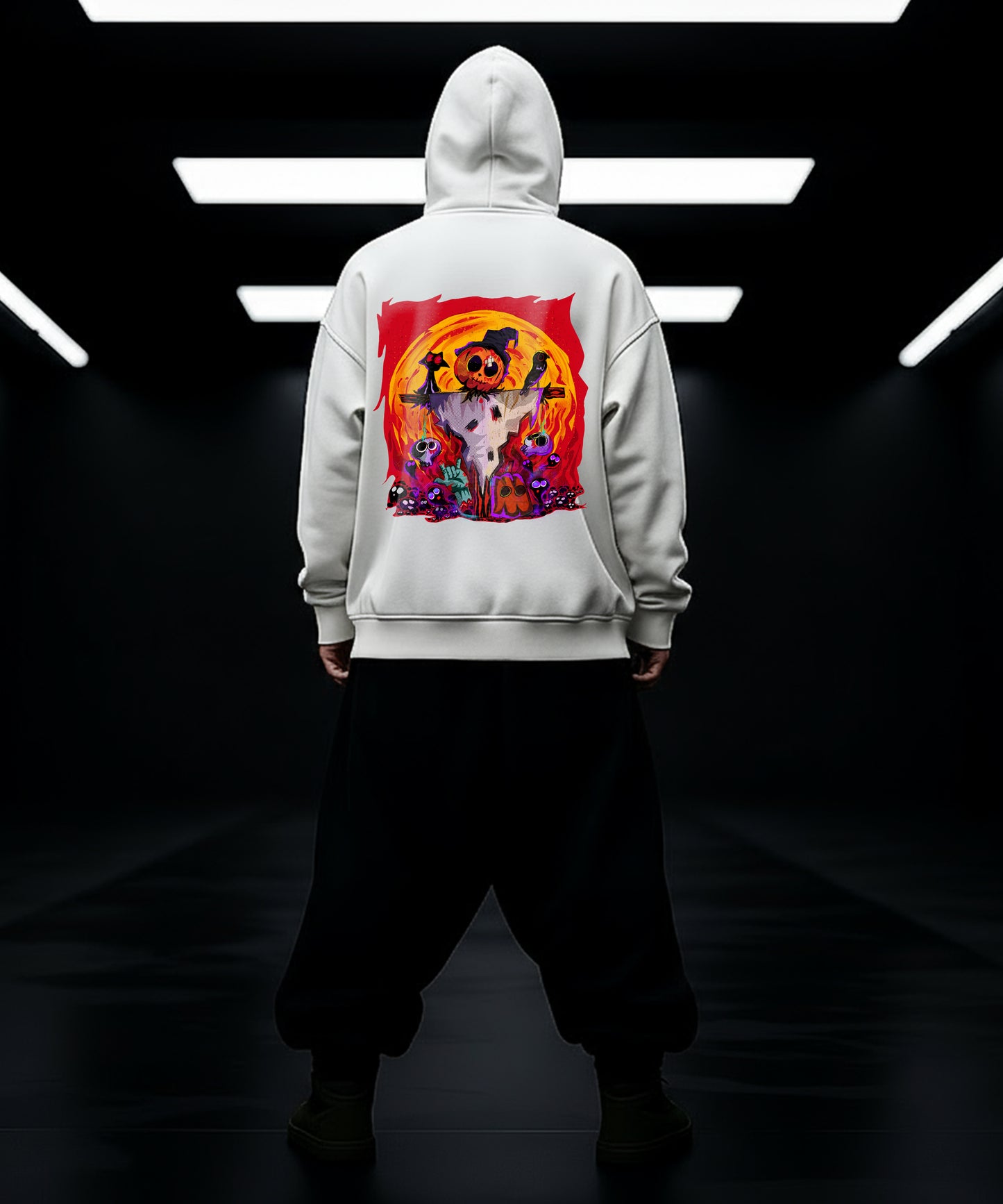 Halloween Pumpkin Patch Statue Hoody - TeeHive