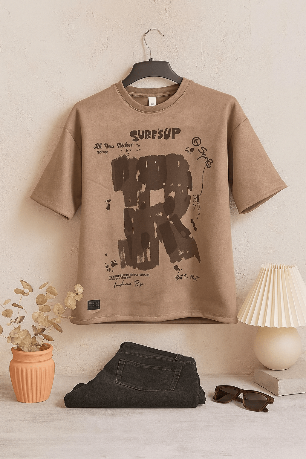 Latte Art Tee short sleeve oversized T-shirt - TeeHive