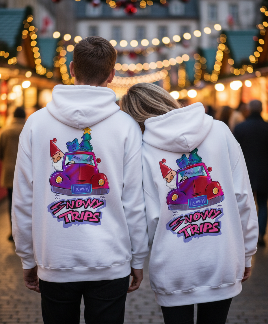 Enjoy Snowy Trips Christmas Hoodie TeeHive